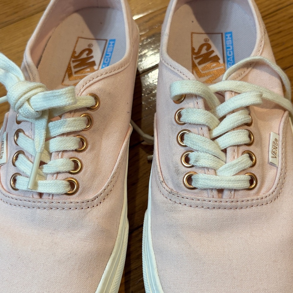 Vans Authentic Low-Top Canvas Sneakers in Light Pink 8.5 - Picture 9 of 9